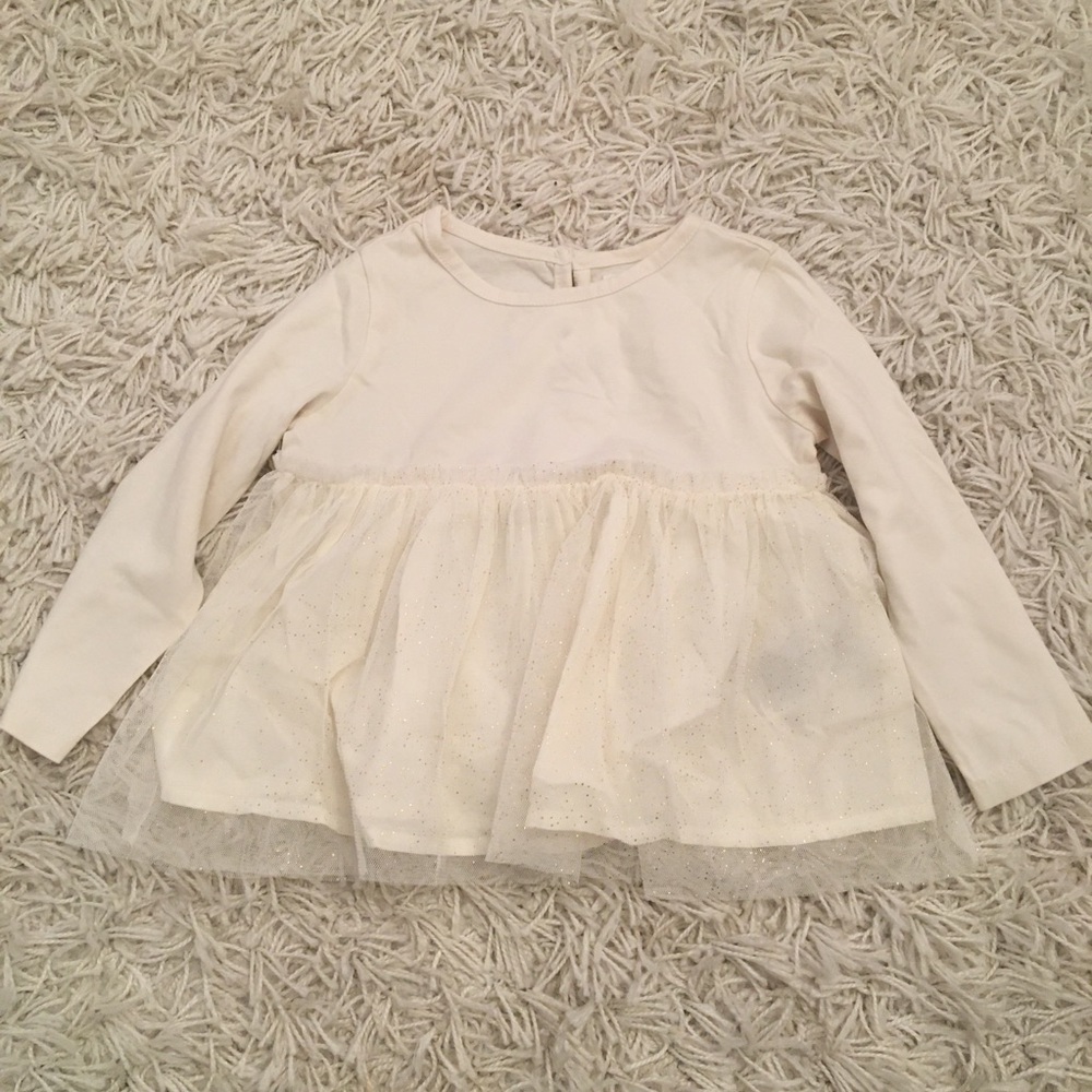 NWT Baby Gap top, glitter tulle